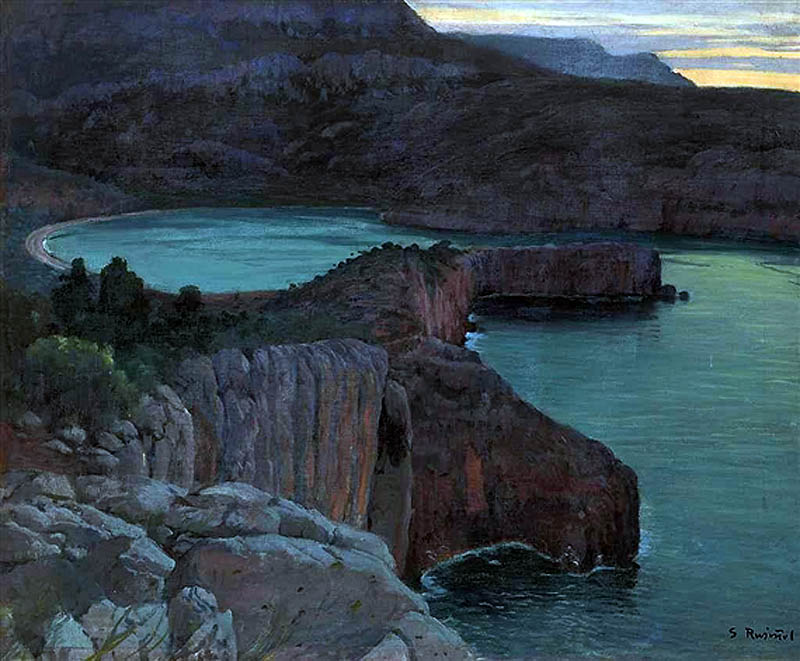 Cala grisa by Santiago Rusinol Prats,A3(16x12")Poster