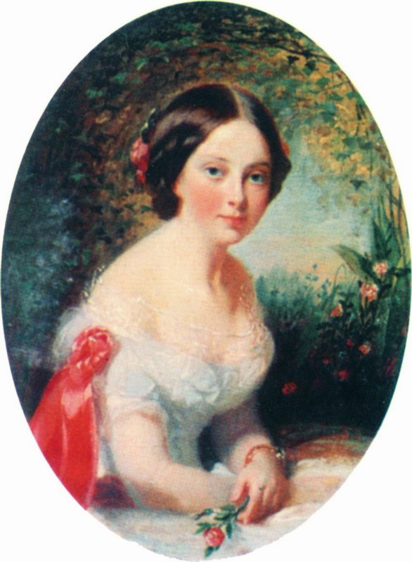 Portrait of E.G. Annenkova, vintage artwork by Ivan Makarov, 12x8" (A4) Poster