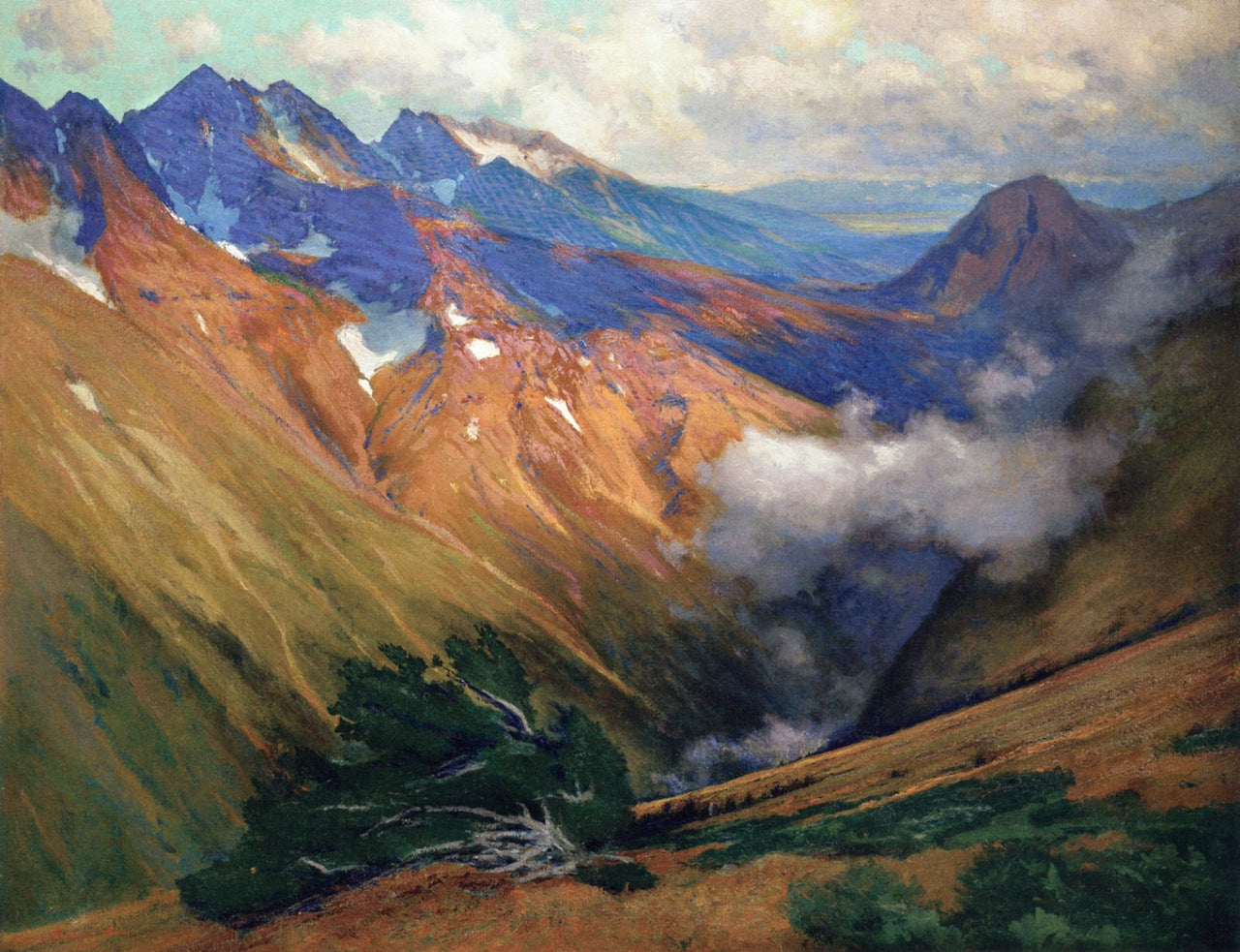 In the Vicinity of Ouray, vintage artwork by Charles Partridge Adams, 12x8" (A4) Poster