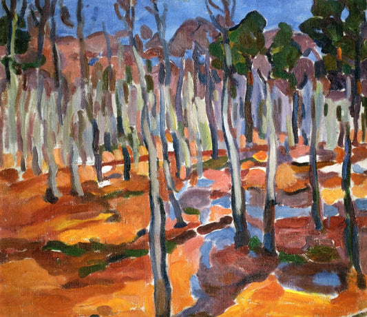 In a Beech Wood, vintage artwork by Jindřich Prucha, 12x8" (A4) Poster