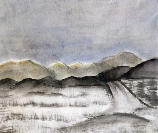 Path among a Chain of Yellow Dunes by Anita Rée,16x12(A3) Poster