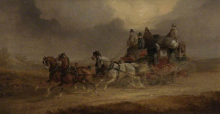 The Leeds to London Coach, vintage artwork by Charles Cooper Henderson, A3 (16x12