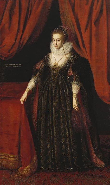 Elizabeth, Queen of Bohemia (1596-1662), vintage artwork by Gerard van Honthorst, 12x8" (A4) Poster