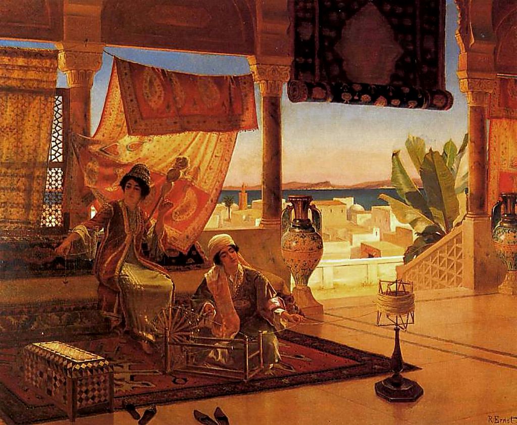 The Terrace by Rudolf Ernst,A3(16x12")Poster