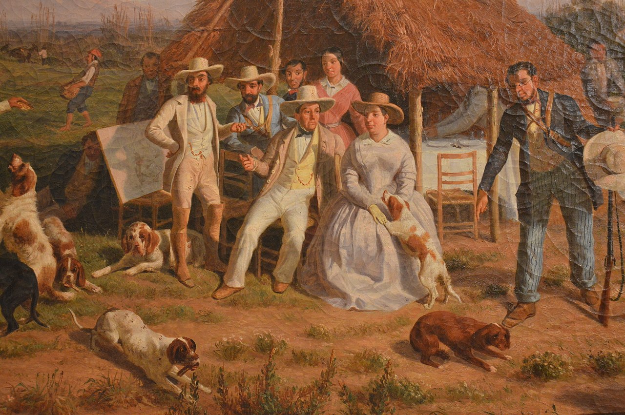 The Royal Family of Naples Hunting, vintage artwork by Filippo Palizzi, A3 (16x12") Poster Print