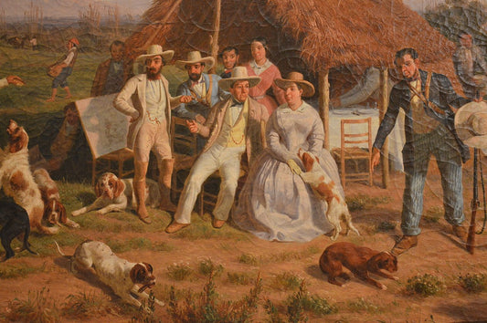 The Royal Family of Naples Hunting, vintage artwork by Filippo Palizzi, A3 (16x12") Poster Print