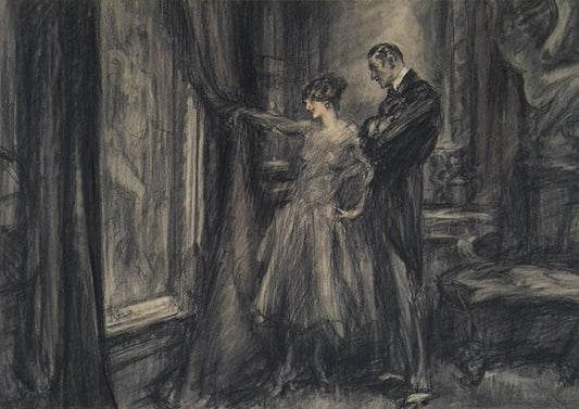 Viewing the Art, vintage artwork by Henry Patrick Raleigh, 12x8" (A4) Poster