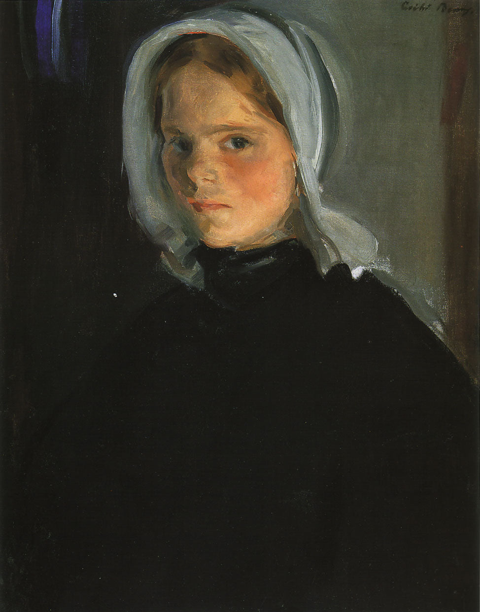 Little Lamerche, vintage artwork by Cecilia Beaux, 12x8" (A4) Poster
