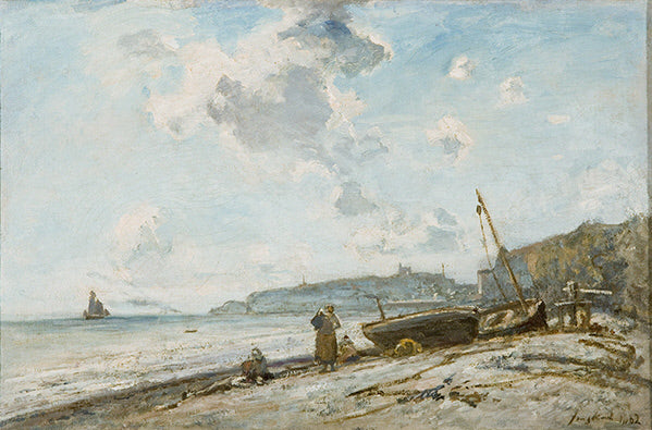 Beach at Ste-Adresse, vintage artwork by Johan Barthold Jongkind, A3 (16x12") Poster Print