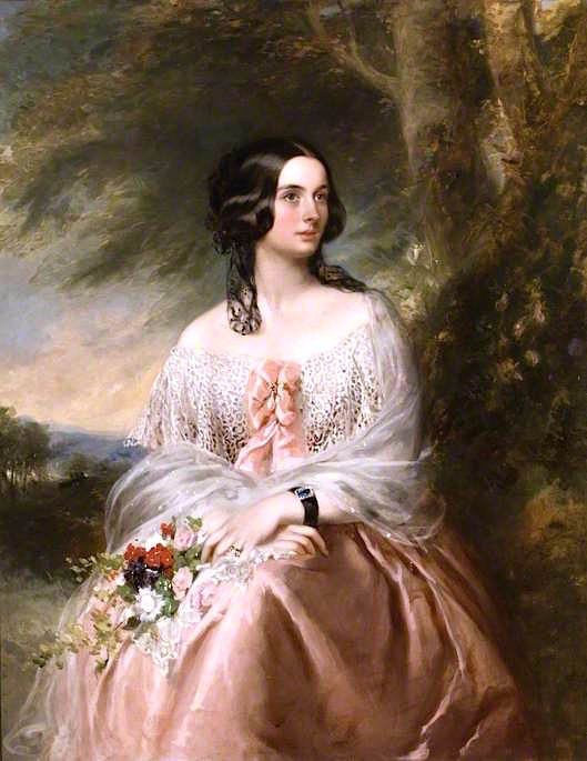 Emily Lady Isham, Wife of the 10th Bt Isham, vintage artwork by Richard Buckner, A3 (16x12") Poster Print