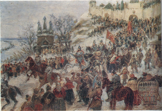 The Nizhny Novgorod Militia by Ivan Kulikov,16x12(A3) Poster