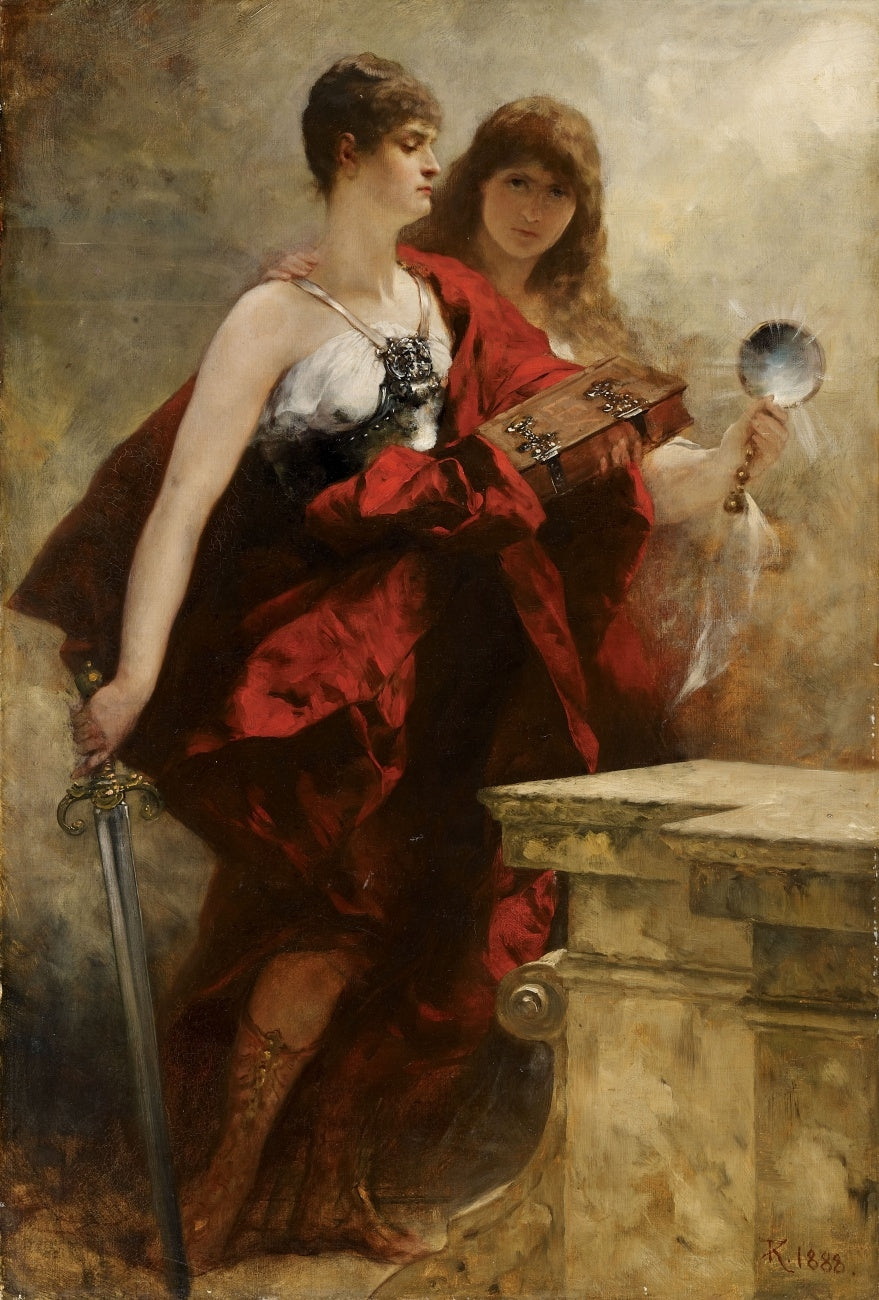 Study for the Apotheosis of Kaiser Wilhelm I, vintage artwork by Ferdinand Keller, 12x8" (A4) Poster