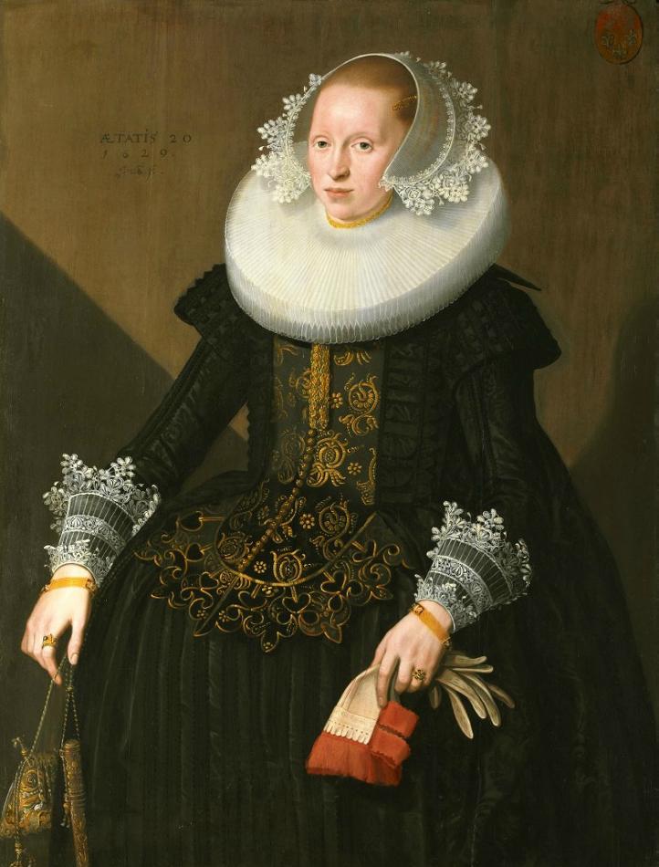 Portrait of Suzanna van Someren, vintage artwork by Jacob Waben, 12x8" (A4) Poster