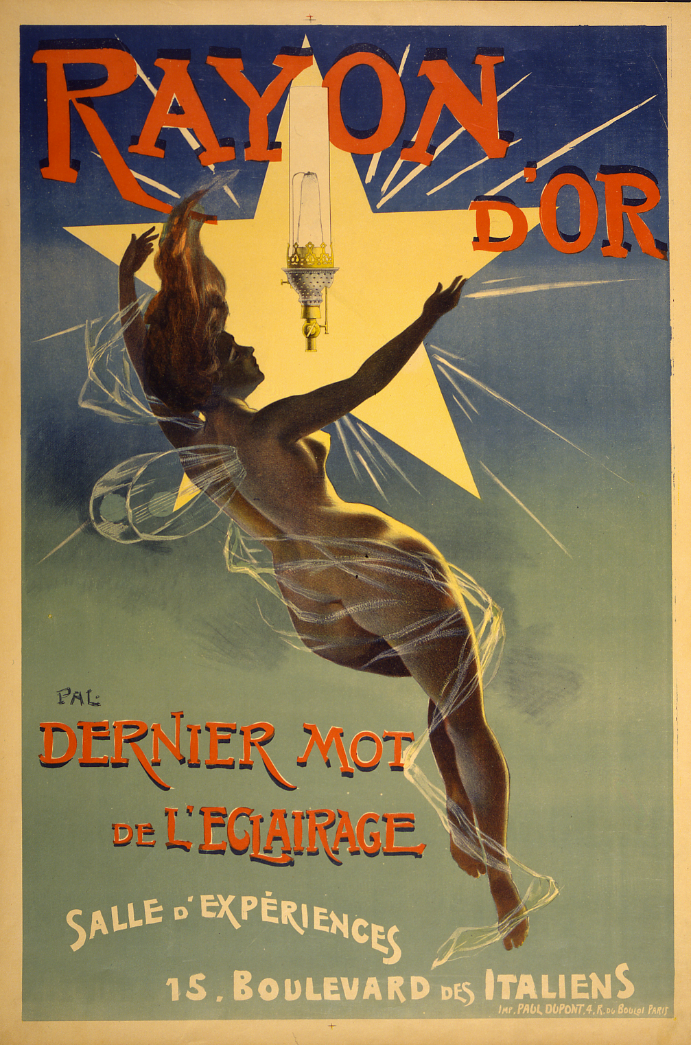Rayon d'or, dernier mot de l'eclairage by Jean de Paleologue,A3(16x12")Poster