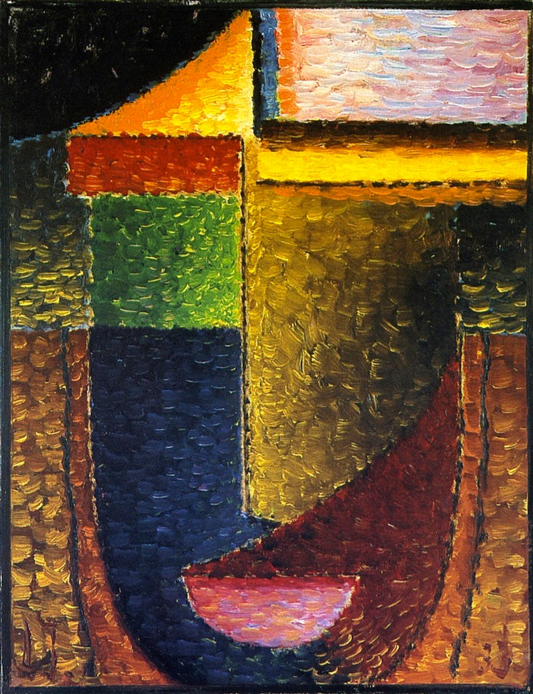 Abstract Head: World Domination, vintage artwork by Alexei von Jawlensky, 12x8" (A4) Poster