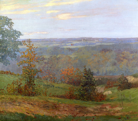 Fall Landscape, vintage artwork by Alfred Jansson, 12x8" (A4) Poster