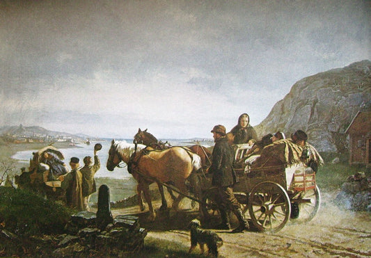 Emigration from Göteborg, vintage artwork by Geskel Saloman, A3 (16x12") Poster Print