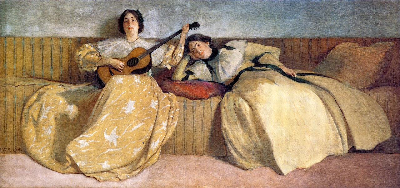 Panel for Music Room, vintage artwork by John White Alexander, 12x8" (A4) Poster