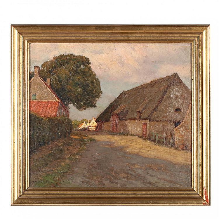Edge of Village, vintage artwork by Charles Warren Eaton, 12x8" (A4) Poster