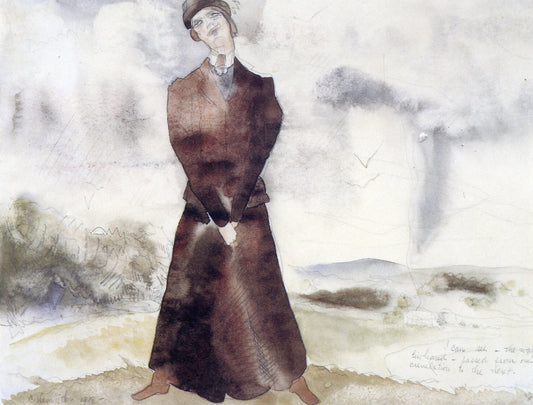 The Governess First Sees the Ghost of Peter Quint, illustration  4 for , vintage artwork by Charles Demuth, 12x8" (A4) Poster