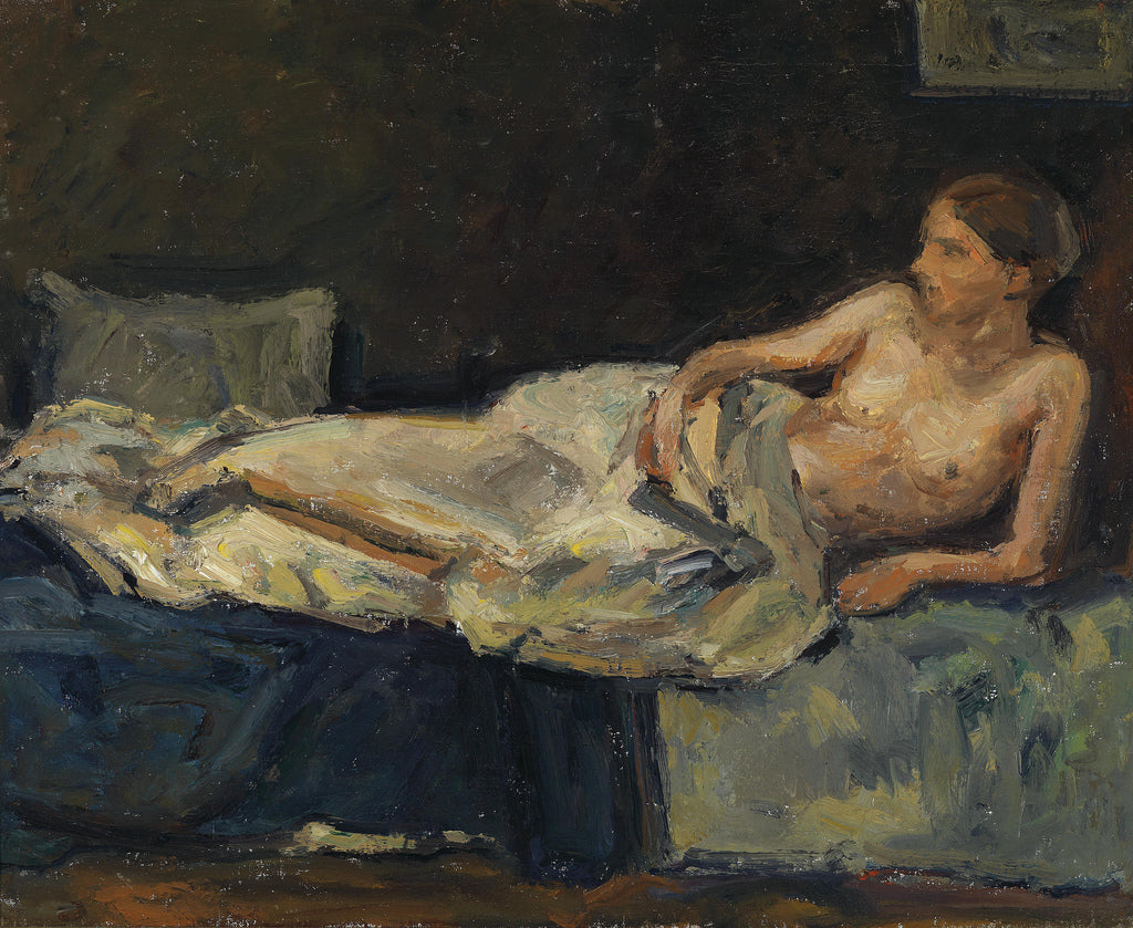 Reclining Semi-Nude by Adolf Holzel,A3(16x12")Poster