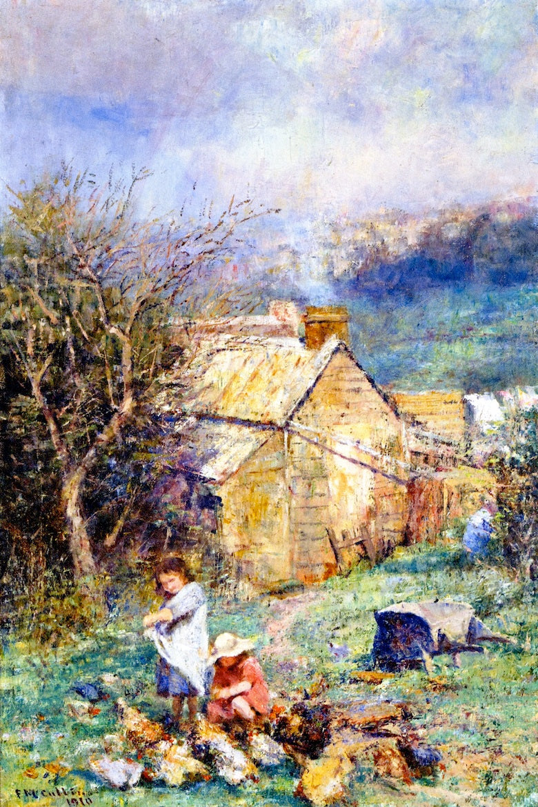 The Cottage Children by Frederick McCubbin,A3(16x12")Poster
