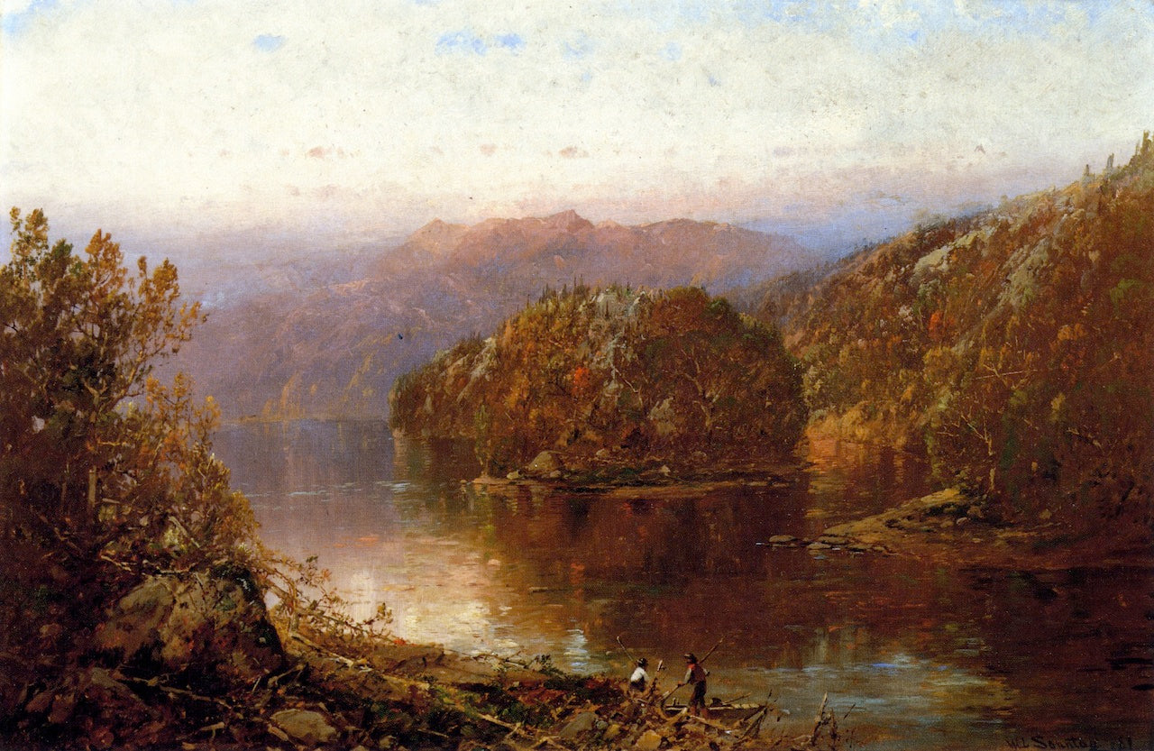 October Morning in New Hampshire, vintage artwork by William Louis Sonntag, Sr, 12x8" (A4) Poster