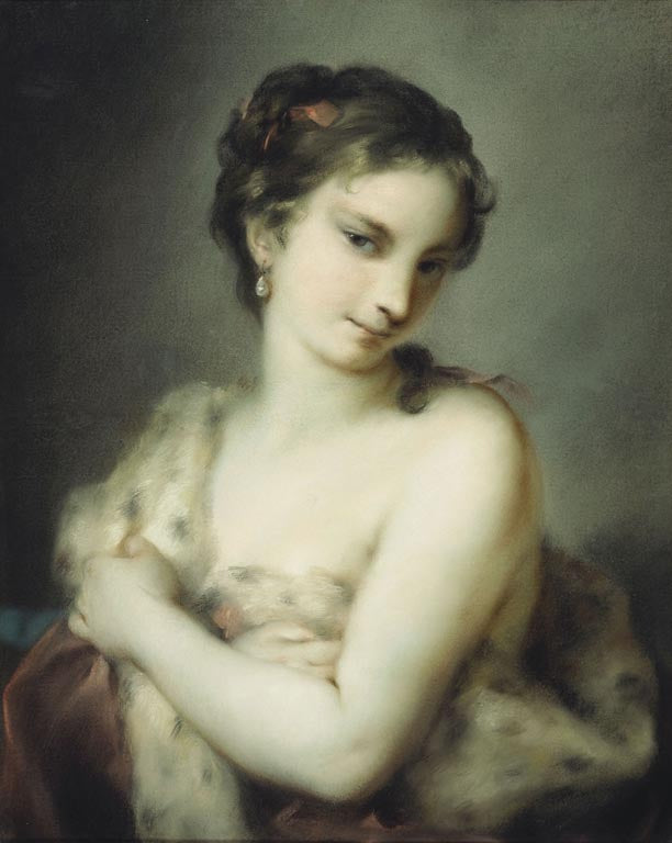 A Personification of Winter, vintage artwork by Rosalba Carriera, 12x8" (A4) Poster