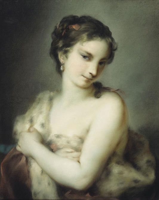 A Personification of Winter, vintage artwork by Rosalba Carriera, 12x8" (A4) Poster