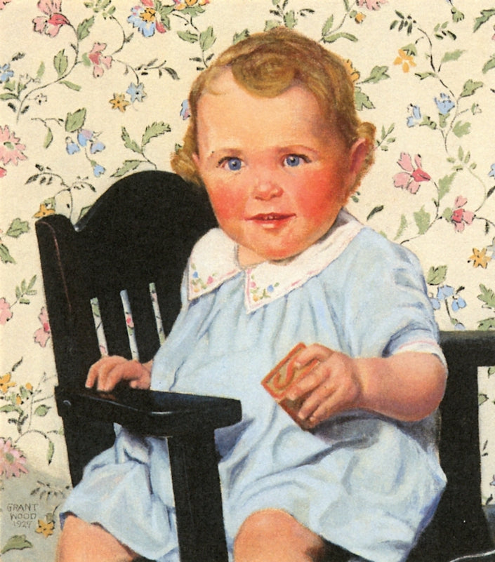 Portrait of Sally Stamats by Grant Wood,16x12(A3) Poster
