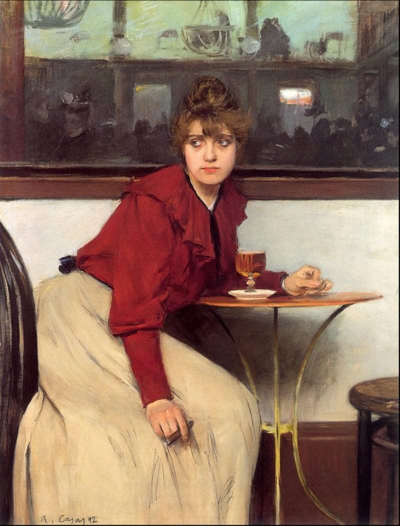 anto vermell (Gipsy with a Red Shawl) by Ramon Casas y Carbo,A3(16x12")Poster