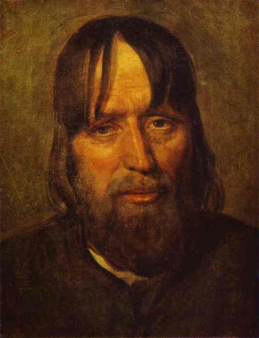 Head of an Old Peasant, vintage artwork by Alexei Venetsianov, 12x8" (A4) Poster