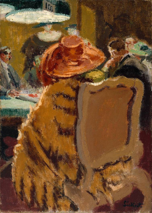 Baccarat - the Fur Cape, vintage artwork by Walter Richard Sickert, 12x8" (A4) Poster