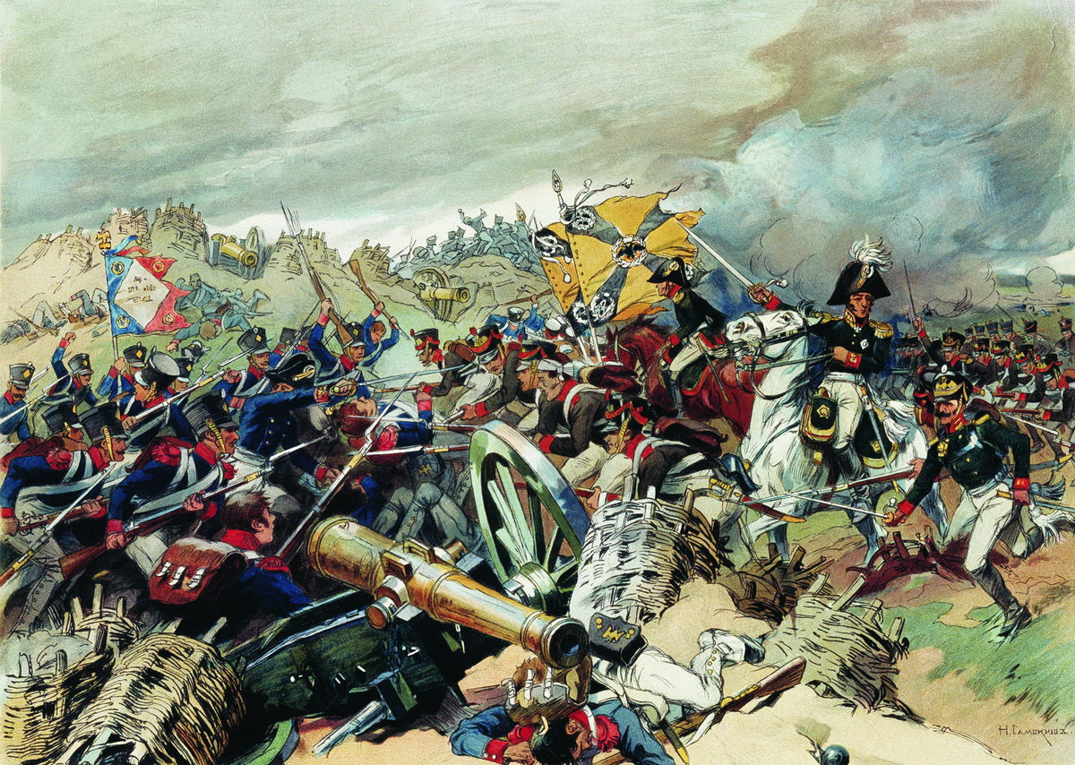 he Attack at Shevardino, August 24, 1812 by Nikolai Samokish,A3(16x12")Poster