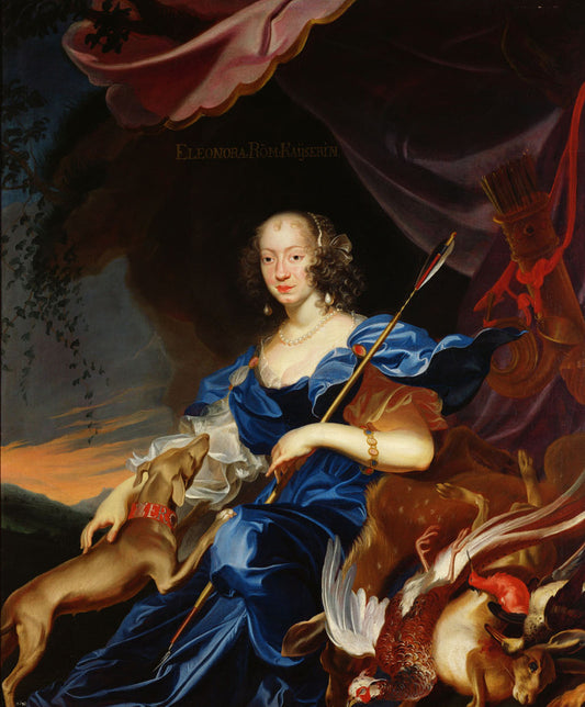Eleonora Gonzaga as Diana, vintage artwork by Frans Luyckx, 12x8" (A4) Poster