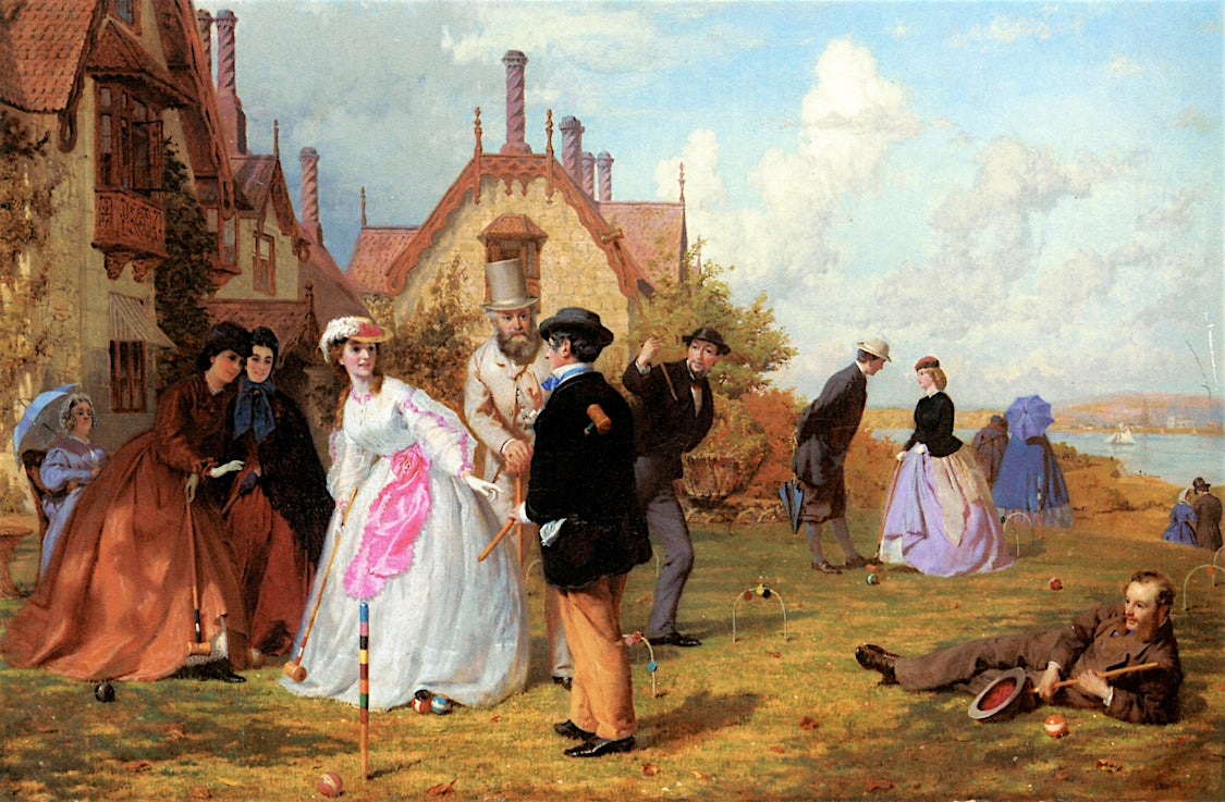The Croquet Match, vintage artwork by George Elgar Hicks, 12x8" (A4) Poster