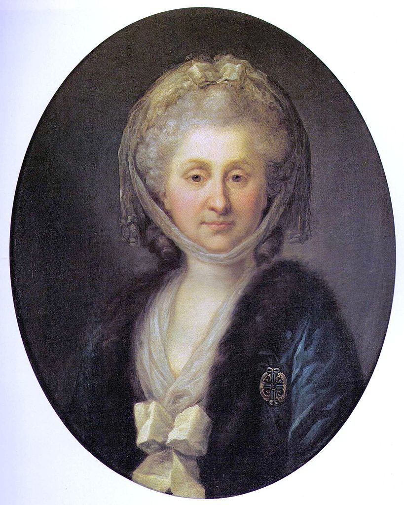 Portrait of Ludwika Zamoyska, vintage artwork by Marcello Bacciarelli, 12x8" (A4) Poster