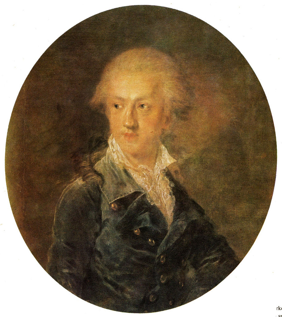 August von Kotzebue, vintage artwork by Johann Ernst Heinsius, 12x8" (A4) Poster
