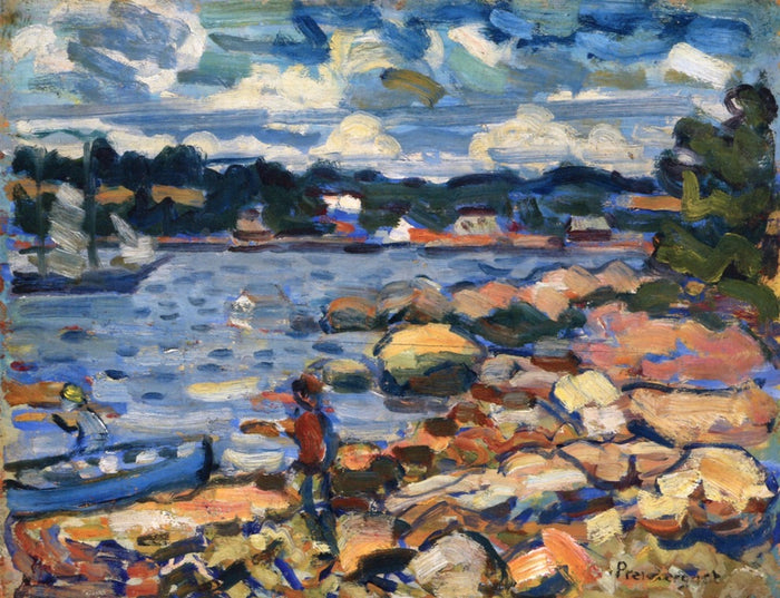 Brooksville, Maine (River & Rocks) by Maurice Prendergast,A3(16x12