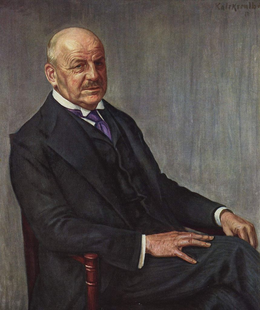Portrait of Alfred Lichtwark, vintage artwork by Leopold von Kalckreuth, 12x8" (A4) Poster