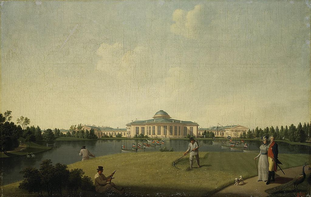 View of the Tauride Palace from the Garden side, vintage artwork by Benjamin Patersen, 12x8" (A4) Poster