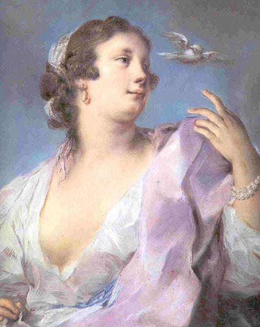The Four Elements, Wind, vintage artwork by Rosalba Carriera, 12x8" (A4) Poster