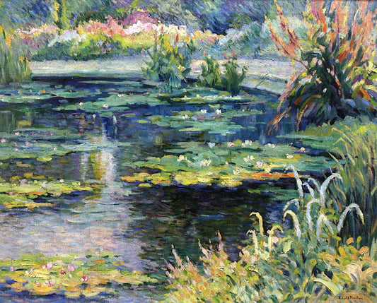 Pool in the Flower Garden by Robert Antoine Pinchon,16x12(A3) Poster