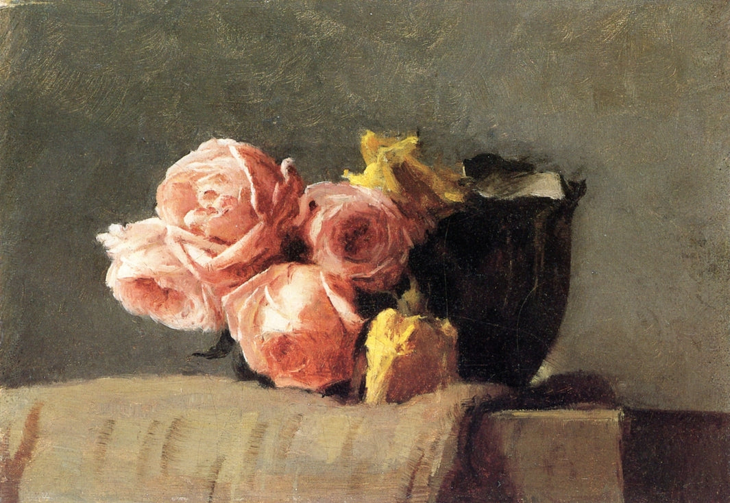 Yellow and Pink Roses by Dennis Miller Bunker,A3(16x12")Poster