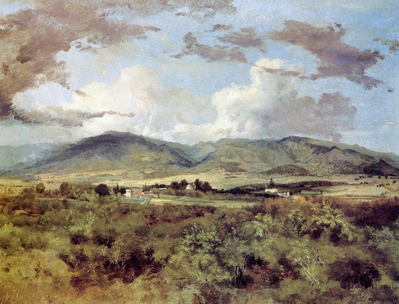 Cañada de la Magdalena, vintage artwork by Jose María Velasco, 12x8" (A4) Poster