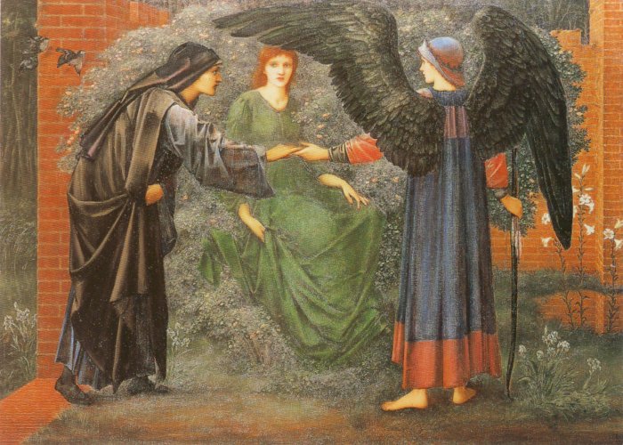 Heart of the Rose, vintage artwork by Sir Edward Burne-Jones, 12x8" (A4) Poster