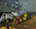 Apples and Napkin, vintage artwork by Paul Cezanne, 12x8" (A4) Poster