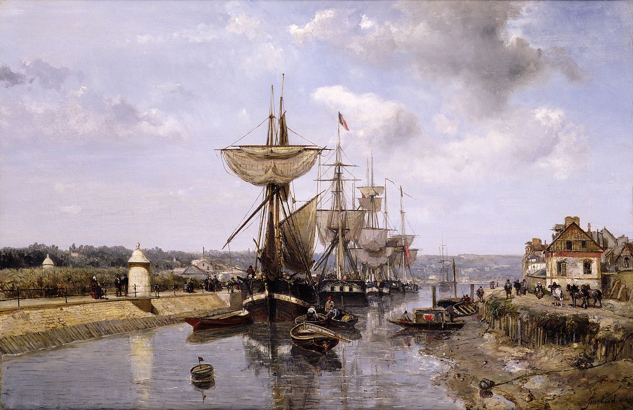 Frigates, vintage artwork by Johan Barthold Jongkind, A3 (16x12") Poster Print