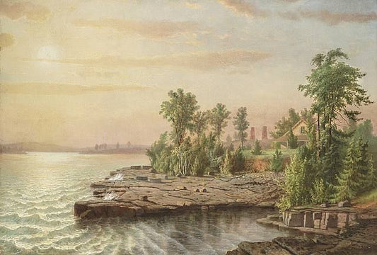Carleton Island, St. Lawrence River, vintage artwork by John Carlin, A3 (16x12") Poster Print