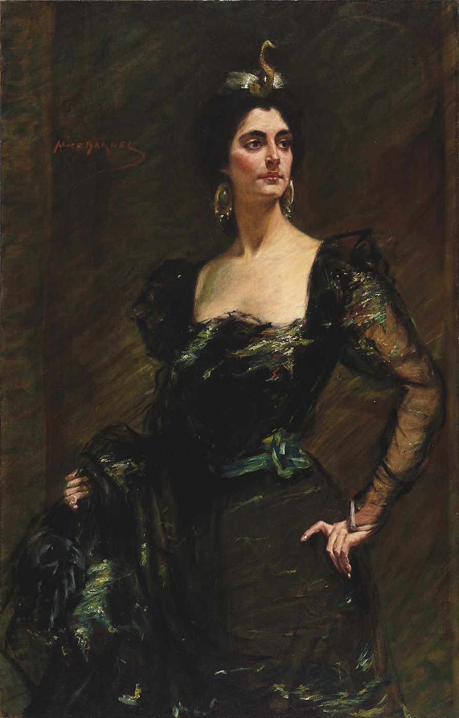 Kate Deering Ridgely, vintage artwork by Alice Pike Barney, 12x8" (A4) Poster